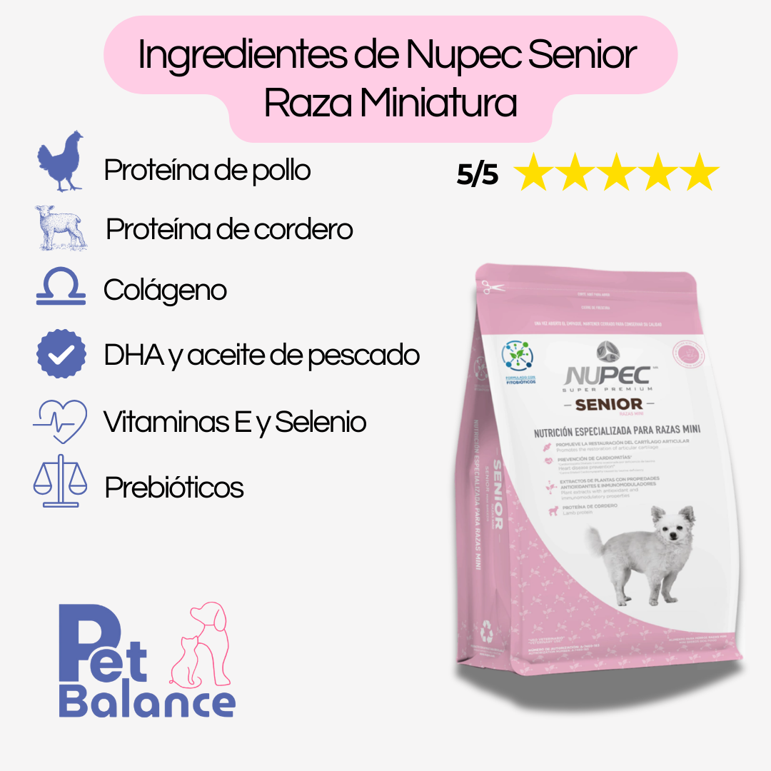 Nupec Senior razas mini 3 kg